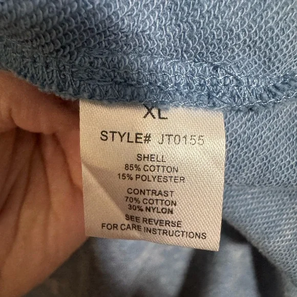 Oli & Hali Floral Patchwork Hoodie Mineral Wash Jacket size XL Blue - Picture 10 of 15